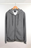 Adam Boxes Fermuarlı Kapüşonlu Sweatshirt N-Halicarna - Antrasit