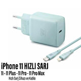  iPhone 11 Uyumlu Şarj Aleti HIZLI PD Şarj Cihazı Apple iPhone 11 Pro 11 Plus 11 Pro Max 25W HIZLI
