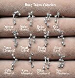 Yay Burcu Küpe Takımyıldızı Yıldızlı Piercing Helix Gümüş Renk