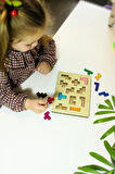 Ahşap 11 Parça Eğitici Şekil Yerleştirme Oyunu - Renkleri Ve Şekilleri Tanıma - Yapboz - Montessorri - Bultak