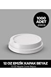 12 OZ Emzik Kapak Beyaz - 1000 Adet