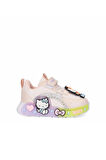 Günlük Kız Çocuk Spor Ayakkabı Hello Kitty Simli Süs Detay Işıklı Taban Lastik Bağcık Sneaker 120