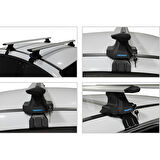 Ford Focus 3 Sedan 2011 - 2014 Model Arası Uyumlu Ara Atkı Tavan Barı Trophy Gri