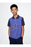 GAP Erkek Çocuk Logo Colorblock Pique Polo Yaka Tişört 708502001