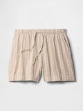GAP 713422002 V-Linen 4 In Easy Po Stripe Kadın Şort