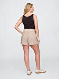 GAP 713422002 V-Linen 4 In Easy Po Stripe Kadın Şort