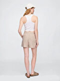 GAP 713422002 V-Linen 4 In Easy Po Stripe Kadın Şort