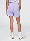Gap Bağlamalı Bel Normal Mor Kız Çocuk Şort 725029002