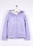 Gap Baskılı Kız Çocuk Mor Sweatshırt 790006001