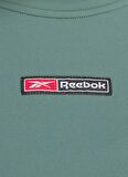 Reebok 100076117 LUX BOLD CROP TEE Yeşil Yuvarlak Yaka Kadın T-Shirt