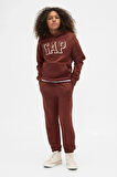 Logo Relaxed Erkek Çocuk Kahverengi Sweatshirt
