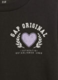 Gap Baskılı Kız Çocuk Siyah Sweatshırt 721472007
