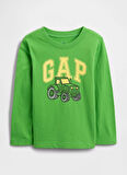 Gap Baskılı Yeşil Bebek T-Shirt 791322000-A