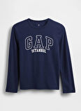 Gap Baskılı Lacivert Erkek Çocuk T-Shirt 826318000