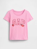 GAP Kız Çocuk Gap Logo Çilek Desen  T-Shirt Toz Pembe