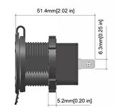 12-24volt Araç/tekne/motosiklet (quick)hızlı Şarj Voltmetre Usb/Type-C Port Mavi ışık