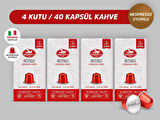 Saquella Intenso Kapsül Kahve 40 Adet 4'lü Set