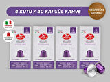 Saquella Velluto Kapsül Kahve 40 Adet 4'lü Set