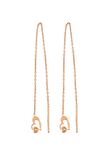 Kalpli 925 Ayar Gümüş Rose Zincir Küpe - K015901