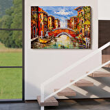 Harita Sepeti Venedik İtalya Yağlı Boya Görünümlü Tablo-1201