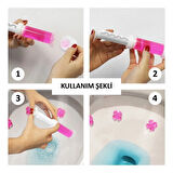Kırmızı Tuvalet Temizleme Jeli Klozet Banyo Koku Giderici Damga Seti Desenli Koku Giderici Wc Jeli
