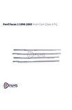 Ford Focus 1 Krom Cam Çıtası 4 Prç. 1998-2005 P.çelik