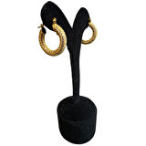 Uretti - İREM 3914 Zirkon Taşlı Su Yolu Model Çelik Halka Küpe