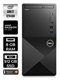 DELL VOSTRO i7 12700 8GB RAM 512GB SSD RX550/4GB FDOS N7600VDT3910 MASAÜSTÜ PC & PER4 BELLEK