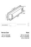 Elektrikli Dekoratif Yapay Şömine Bluetooht Sabit Çıtırtı 120x40X18 Cm
