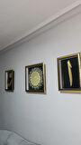  ELİF & VAV & 60 X 60 GOLD ESMAÜL HÜSNA RÖLYEF TABLO SETİ