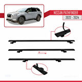 Nissan Pathfinder 2022-2024 Arası ile Uyumlu BASIC Model Ara Atkı Tavan Barı Siyah 2 Adet