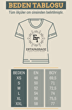 ErTaPassage Erkek Siyah Bavyera Baskılı Oversize T-Shirt T81049