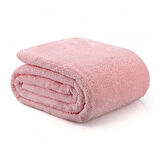 Wellsoft Battaniye Televizyon Battaniyesi Peluş Polar Battaniye Tek Kişilik 170*230 Gül Kurusu