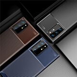 Smcase Samsung Galaxy Note 20 Ultra Kılıf Negro Karbon Dokulu Silikon  Tam Kapatan Nano Ekran Koruyucu