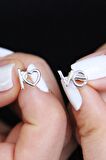 925 Ayar Gümüş "Love" Küpe - K076501