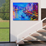 Harita Sepeti Rusya Neva Nehri Manzarası Duvar Tablosu-1207