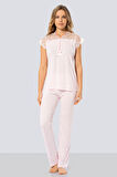 Dantelli Pijama Takımı 3197/Pembe