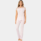 Dantelli Pijama Takımı 3197/Pembe