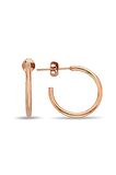 925 Ayar Gümüş Rose 13 mm Halka Küpe - K094401