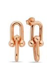 925 Ayar Gümüş Rose Link Küpe - K095001