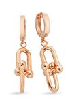 Sallantılı 925 Ayar Gümüş Rose Link Küpe - K095201
