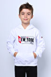 ERKEK ÇOCUK KAPŞONLU SWEAT BASKILI CEPLİ C34