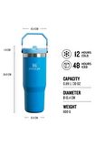 Stanley The Iceflow Flip Straw Azur Mavisi 0.89 lt Pipetli Termos Bardak