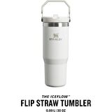 Stanley The Iceflow Flip Straw Beyaz 0.89 lt Pipetli Termos Bardak