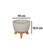 Omnipazar ELF-494 Dekoratif Ayaklı Nostalji Saksı 2.8 lt Taş Gri 5 Adet 