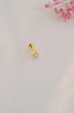 Gold Mini Çiçek Tragus Piercing Helix Kıkırdak