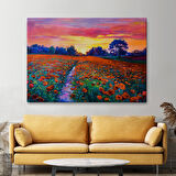 Harita Sepeti Haşhaş Tarlasının Yağlı Boya Tablosu-1211