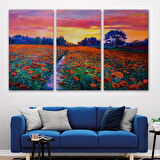 Harita Sepeti Haşhaş Tarlasının Yağlı Boya Tablosu-1211