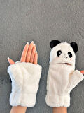 PELUŞ PANDA NAKIŞ İŞLEME KATLANIR PARMAK ELDİVEN