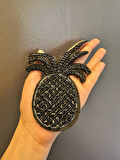 24X10 CM BONCUK ZİRKON TAŞ İŞLEME ANANAS ARMA DİKİŞ APLİKE